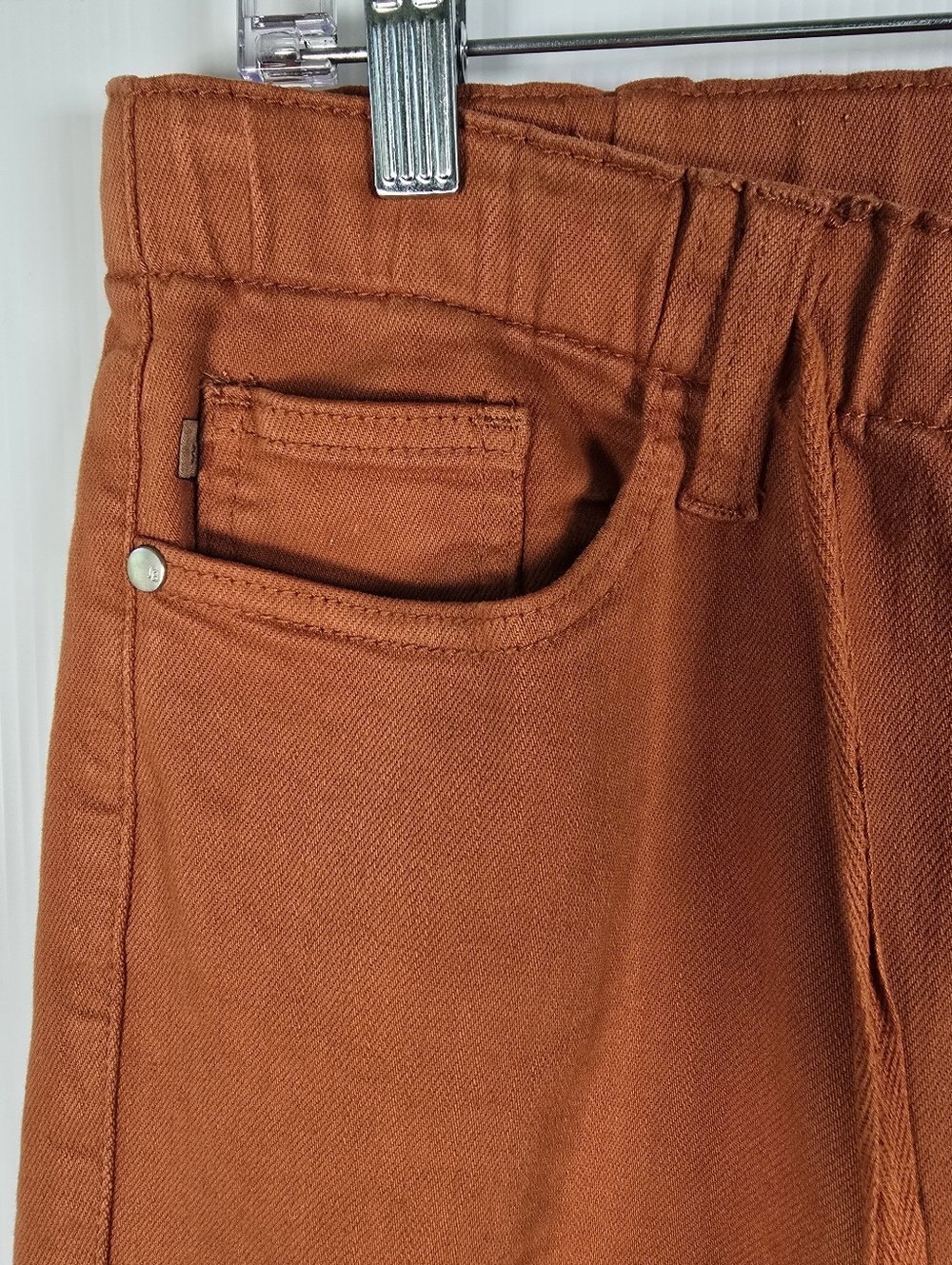 Judy Blue HighWaist GarmentDyed Auburn Orange DoubleCuff Jogger Denim Jeans 9/29 - Picture 5 of 16